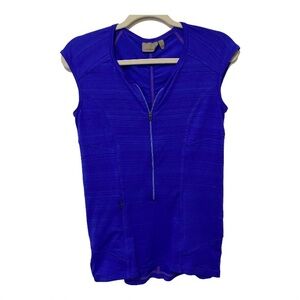 Athleta Purple/Blue Zip Front Workout Top Small